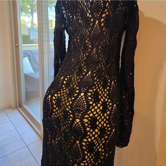 ZARA LIMITED EDITION LONG MAXI CROCHET DRESS - Picture 14 of 16